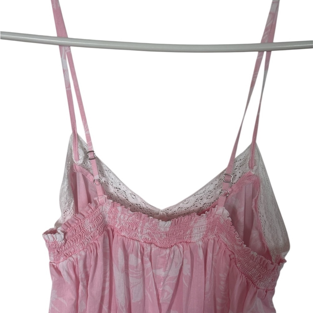 Joyspun lightweight nightgown and robe cotton lace romantic floral - Picture 4 of 9